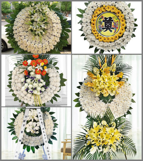 湖北黄冈市浠水县团陂镇王庙村花圈速递